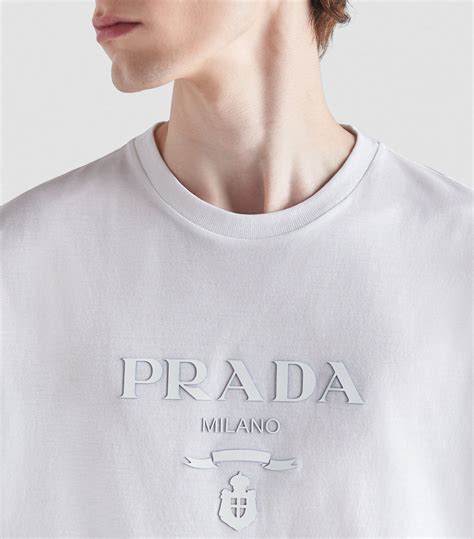 t-shirt prada homme blanc|prada t shirt men.